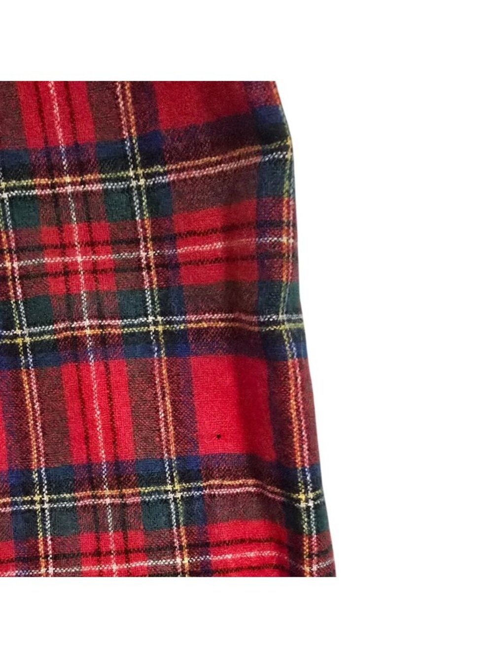 Vintage 50-60's Pendleton Tartan Red Plaid Virgin Wool A-Line Skirt Size 14 READ - Picture 9 of 10